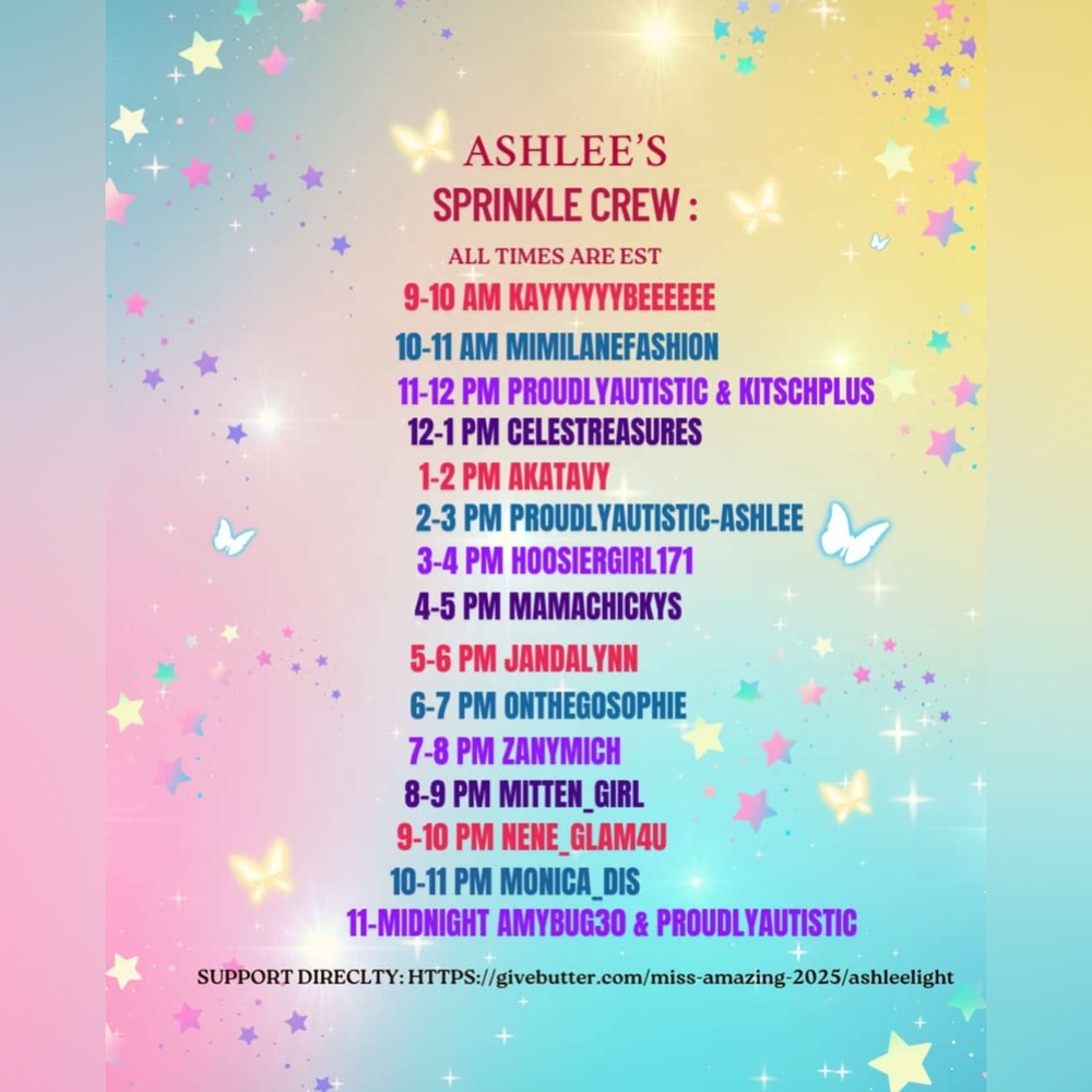 Sprinkles Some Sparkle … Get Ashlee to Miss Amazing! ALL day Train 9am-Midnight - Picture 3 of 3